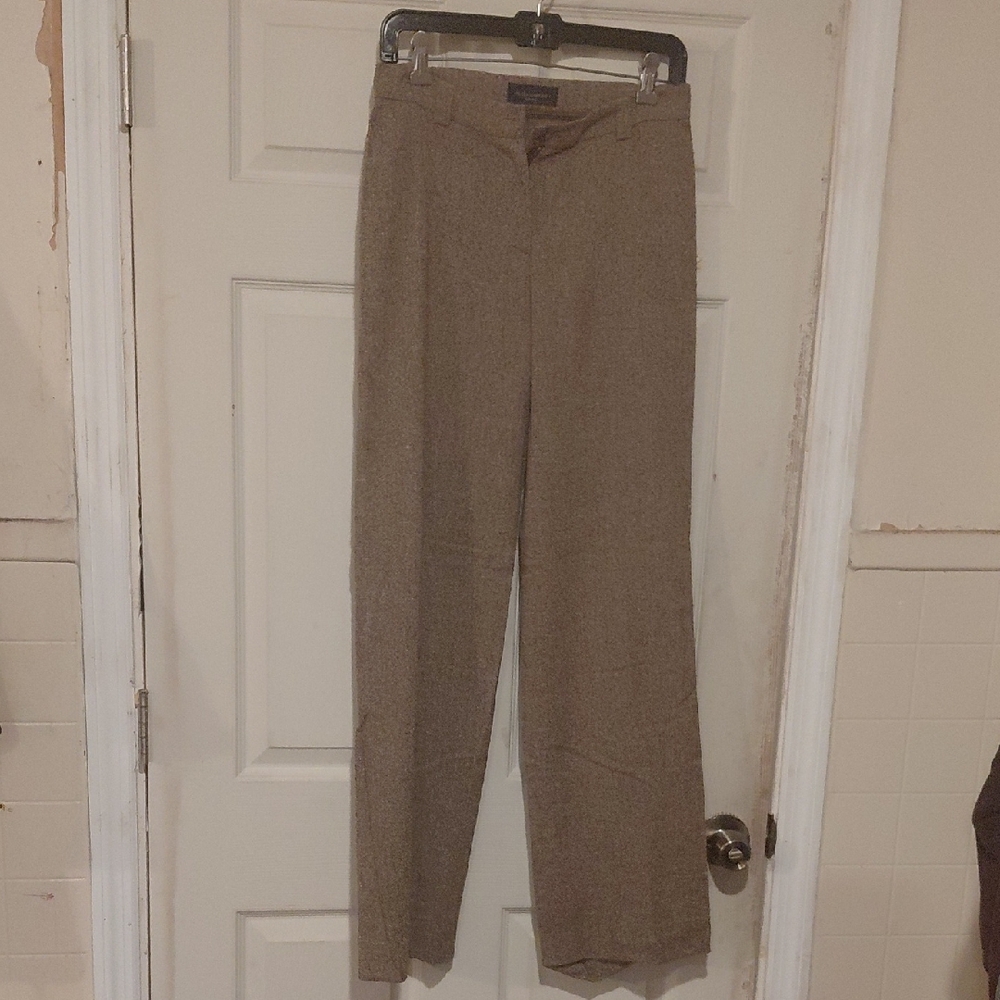 Piazza Sempione Made In Italy WomensTweed Brown Dress Pant Trousers